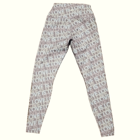 SPIRITUAL GANGSTER HI RISE LOVE SPELL OUT EVERYWHERE LEGGINGS SZ SMALL - Picture 2 of 8